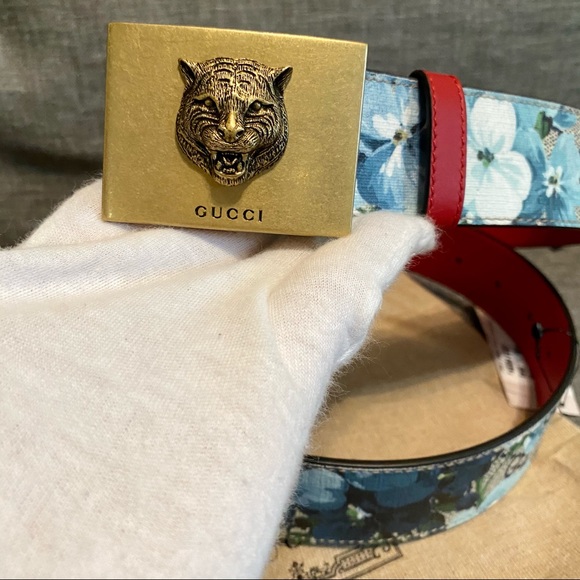 Gucci limited Tiger GG Blooms Place Moon belt size 80B - Picture 3 of 5